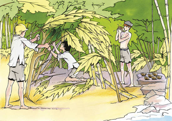 Chapter Three Huts On The Beach Summary Lord Of The Flies Grades 9 1 lotf-review-117-plays-quizizz